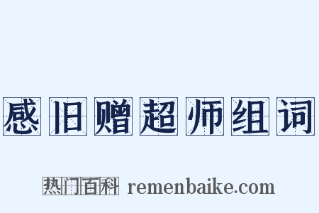 感旧赠超师组词是什么意思的图片
